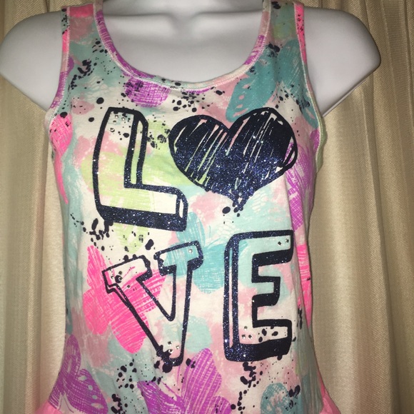 Retired Justice size 12 tank tulle dress butterfly love girls Kids - Picture 3 of 5
